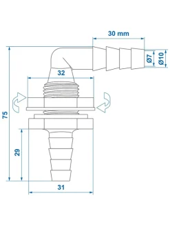 ProPlus haakse watertank doorvoer
