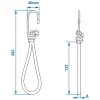 ProPlus haken metaal met elastische lus