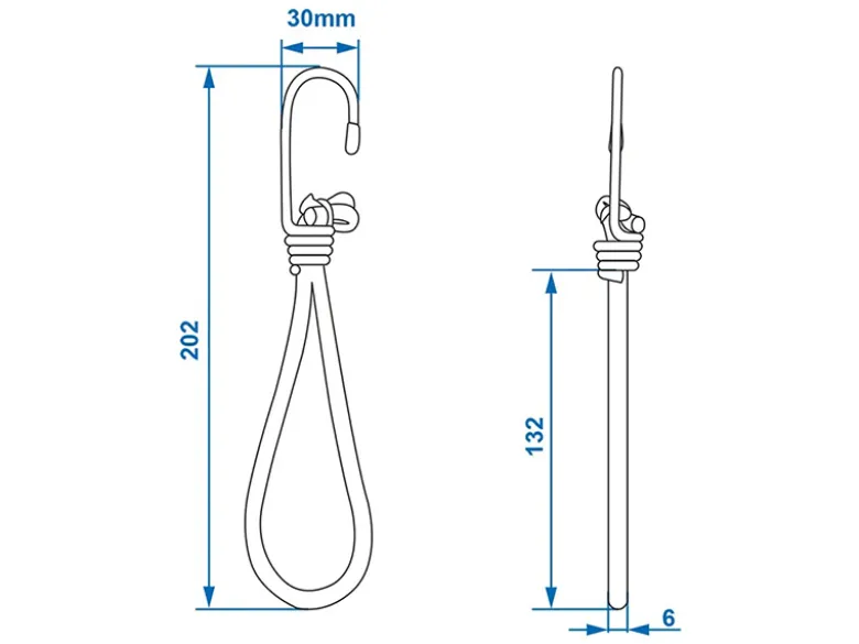 ProPlus haken metaal met elastische lus