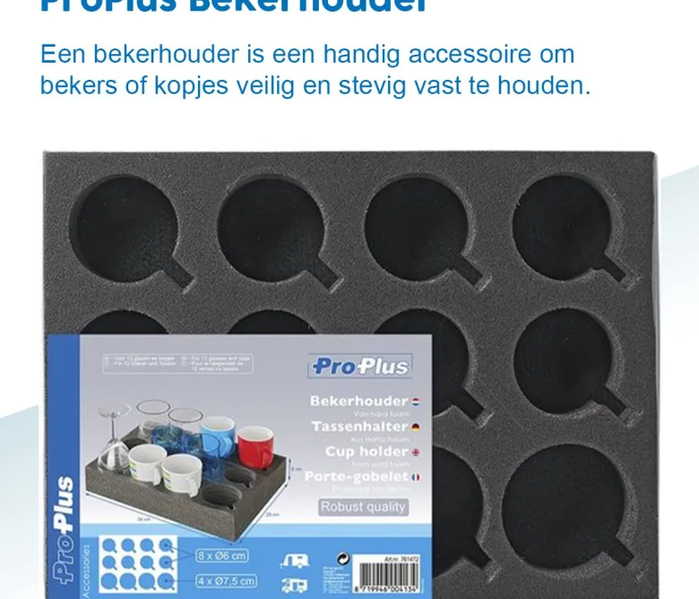 ProPlus hard foam bekerhouder - 34 x 25 cm