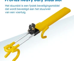 ProPlus Heavy Duty verstelbare stuurslot - 19-31,5 cm