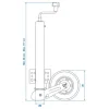 ProPlus inklapbaar 60 mm neuswiel