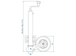 ProPlus inklapbaar 60 mm neuswiel