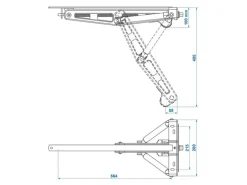 ProPlus 1100 kg caravanhoeksteun - 597 x 280 x 497 mm