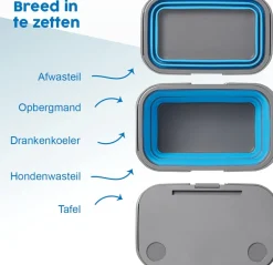 ProPlus 20 liter opvouwbare picknickmand met deksel - Blue