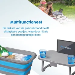 ProPlus 20 liter opvouwbare picknickmand met deksel - Blue