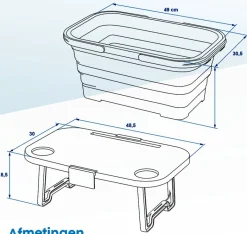ProPlus 20 liter opvouwbare picknickmand met deksel - Blue