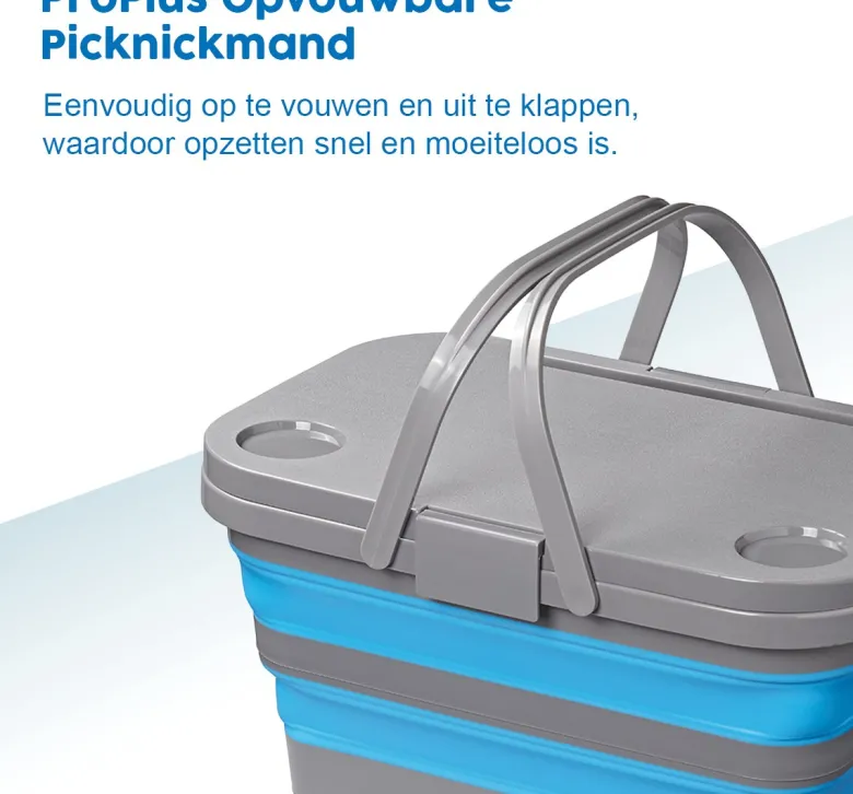 ProPlus 20 liter opvouwbare picknickmand met deksel - Blue