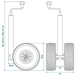 ProPlus 48 mm neuswiel - dubbele luchtband