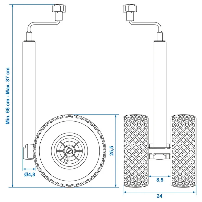 ProPlus 48 mm neuswiel - dubbele luchtband