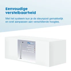 ProPlus Ø48 mm uitdraaibare steunpoot - 40 x 65 cm