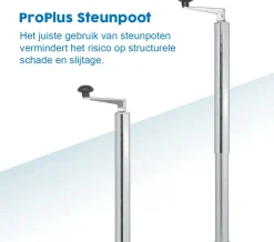 ProPlus Ø48 mm uitdraaibare steunpoot - 40 x 65 cm