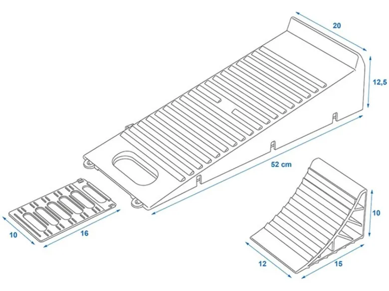 ProPlus oprijblok met wielkeg - set van 2