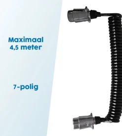Proplus 7-polig spiraalkabel - Max. 4.5 meter