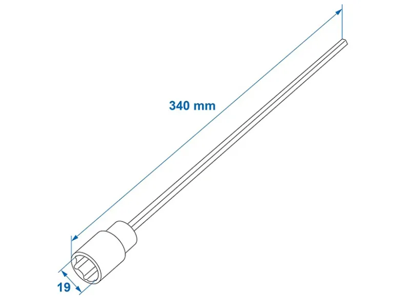 ProPlus pootuitdraaisleutel - 34 cm x 19 mm