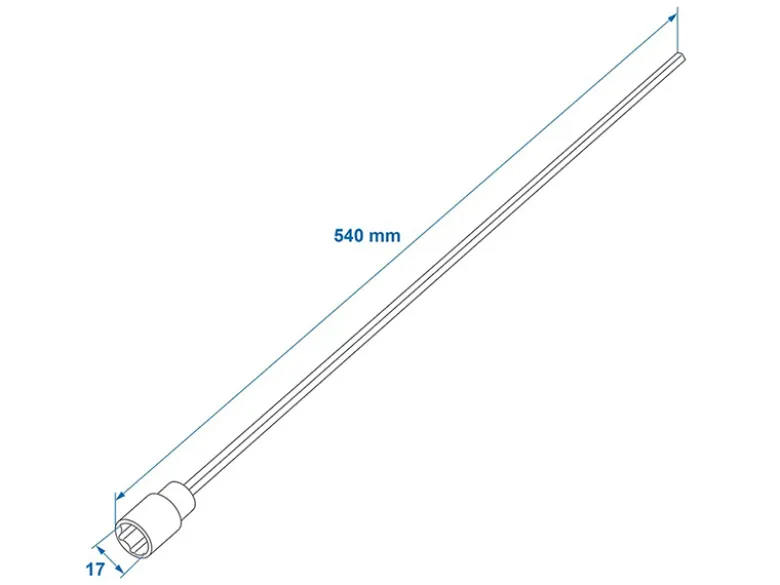 ProPlus pootuitdraaisleutel - 54 cm x 17 mm