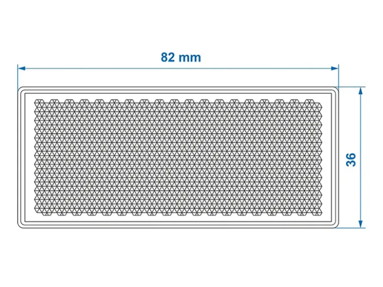 ProPlus rechthoekige zelfklevende reflector - Orange