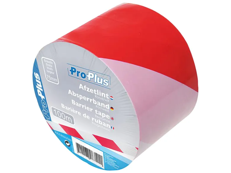 ProPlus rood/wit afzetlint