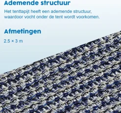 ProPlus tenttapijt 250 x 300 cm - Blue/White