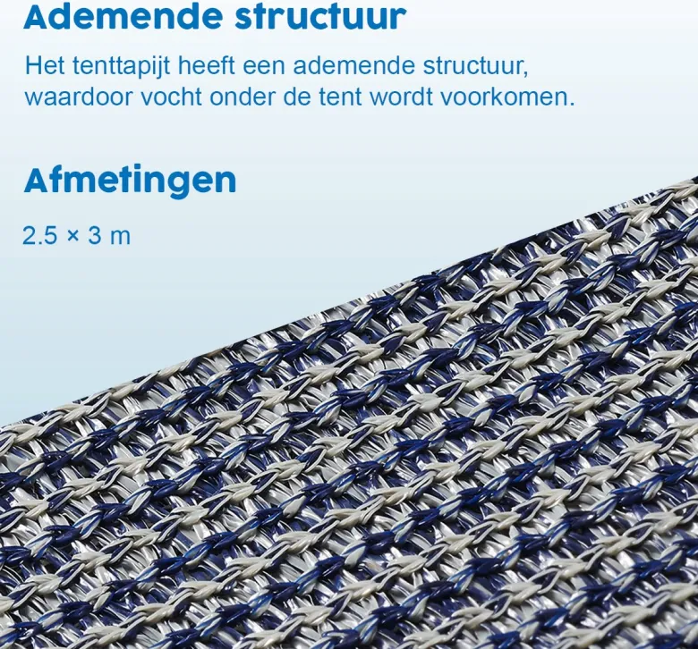ProPlus tenttapijt 250 x 300 cm - Blue/White