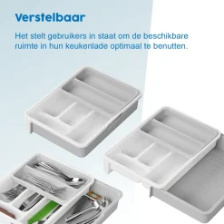 ProPlus verstelbare bestekbak - 40 x 31,5 x 6 cm