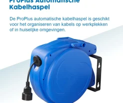 ProPlus 220 volt automatische kabelhaspel - 15 meter