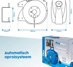 ProPlus 220 volt automatische kabelhaspel - 15 meter