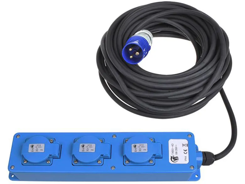 ProPlus 3-voudige CEE stekkerdoos - 20 meter