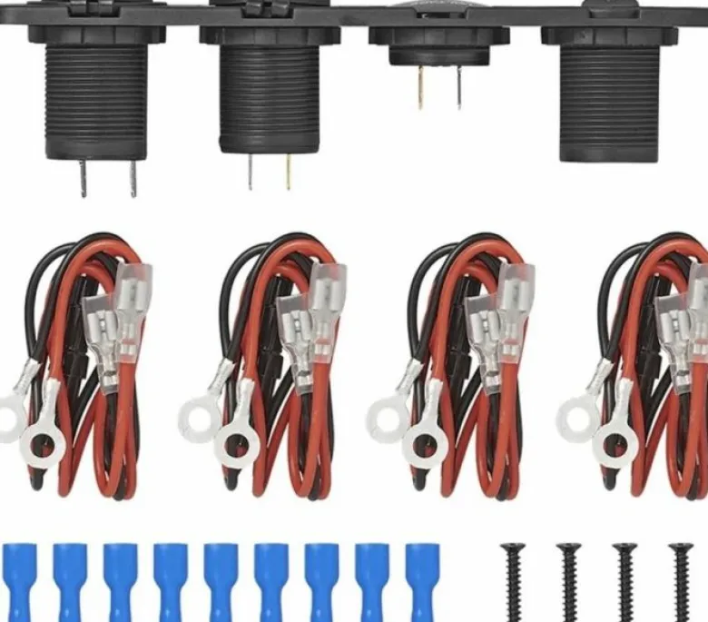 ProPlus 12V stopcontact 2 USB en voltmeter inbouwkit