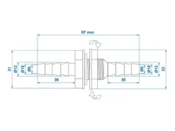 ProPlus watertank doorvoer
