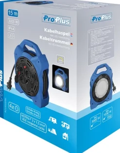 ProPlus 4-weg kabelhaspel - 15 meter