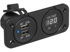 ProPlus 2x USB-A 6-30V voltmeter