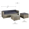 Punta Cana M polyrotan grijze loungeset