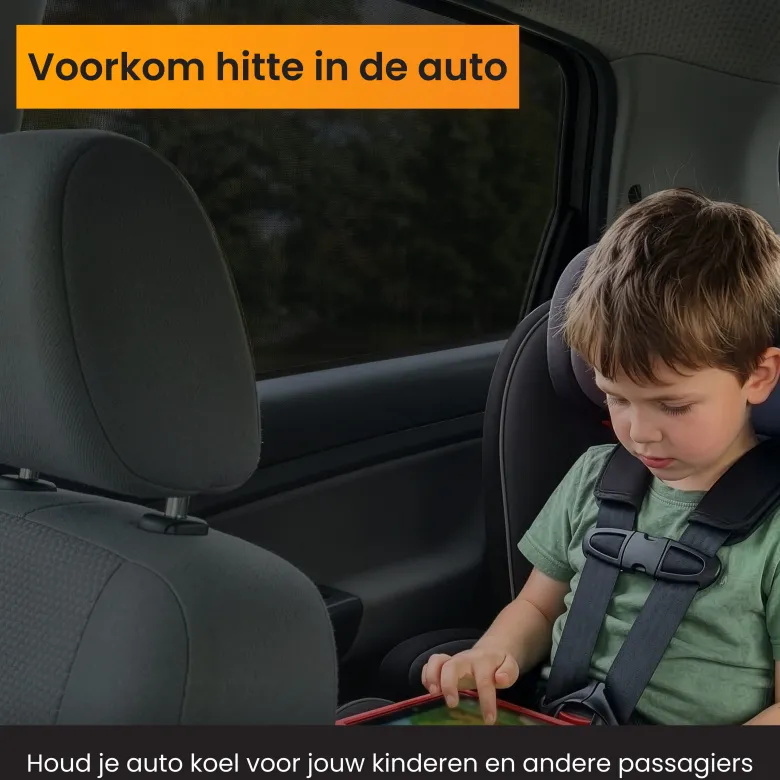 R2B Auto Zonnescherm voor de Zijruit - Set van 2