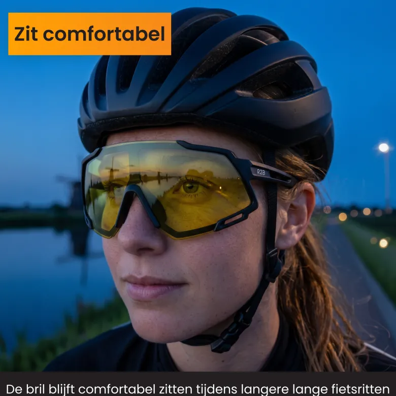 R2B Fietsbril met 5 verwisselbare lenzen - Sportbril