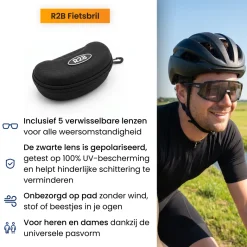 R2B Fietsbril met 5 verwisselbare lenzen - Sportbril