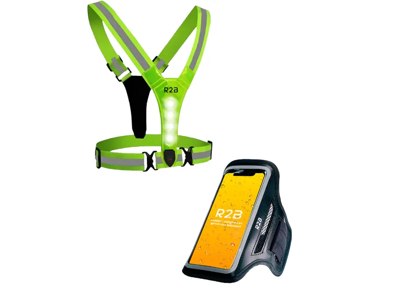 R2B Hardloop Telefoonhouder + Hardloopvest met Verlichting