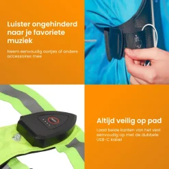 R2B Hardloop Telefoonhouder + Hardloopvest met Verlichting