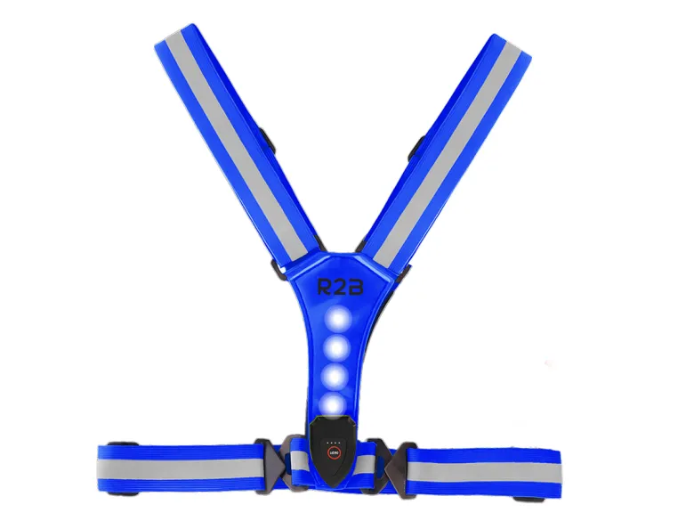 R2B Hardloopvest oplaadbaar - Hardloop Verlichting - Blauw