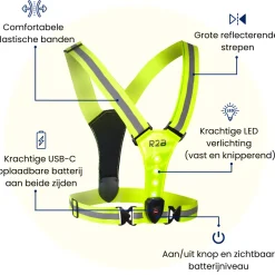 R2B kinderhardloopvest met verlichting