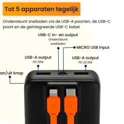 R2B 20000 mah Powerbank mit kabels