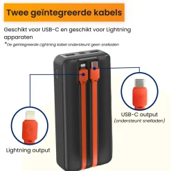 R2B 20000 mah Powerbank mit kabels