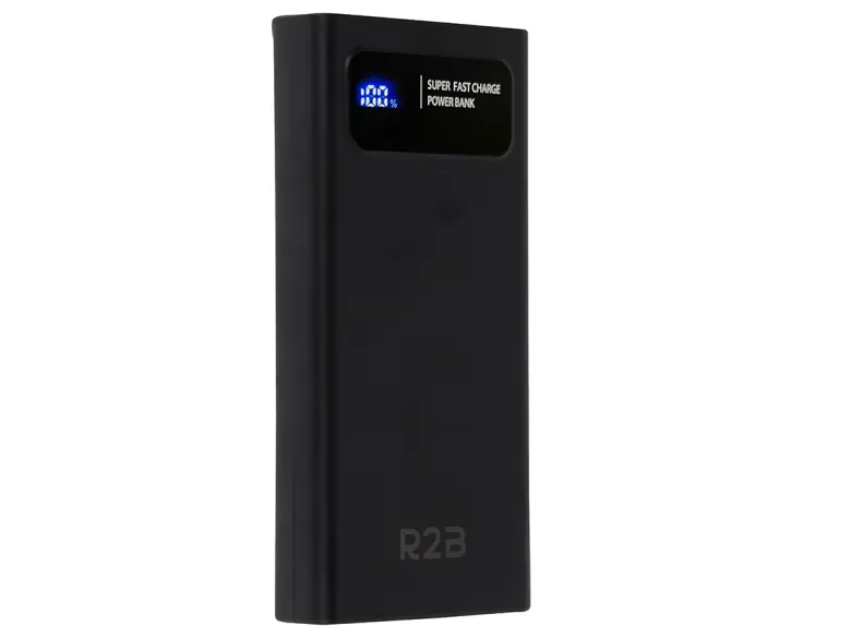 R2B 20.000 mAh Snellader Powerbank met LED Display