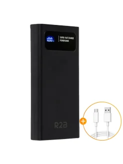 R2B 30000 mah Snellader Powerbank met LED Display