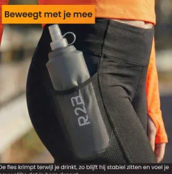 R2B 500 ml Opvouwbare Drinkfles - Grey