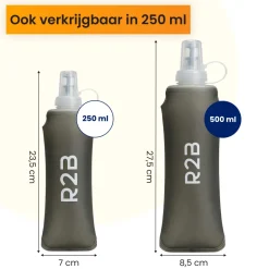 R2B 500 ml Opvouwbare Drinkfles - Grey