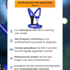 R2B oplaadbaar hardloopvest - Blue