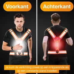 R2B oplaadbaar hardloopvest - Orange