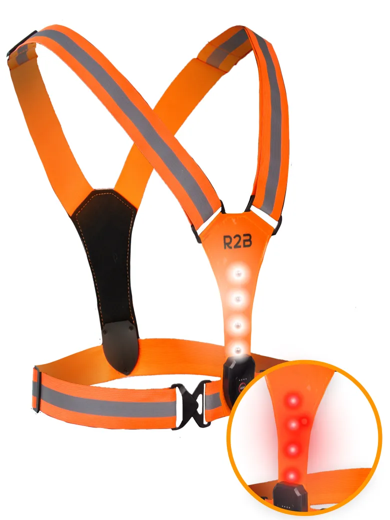 R2B oplaadbaar hardloopvest - Orange