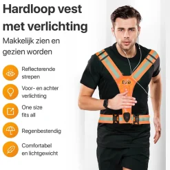 R2B oplaadbaar hardloopvest - Orange